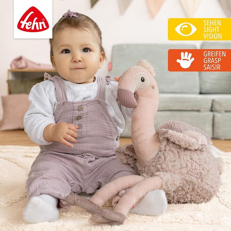 Fehn Knuffel Flamingo XL Lazy Crazy Pink 0+ 56 cm