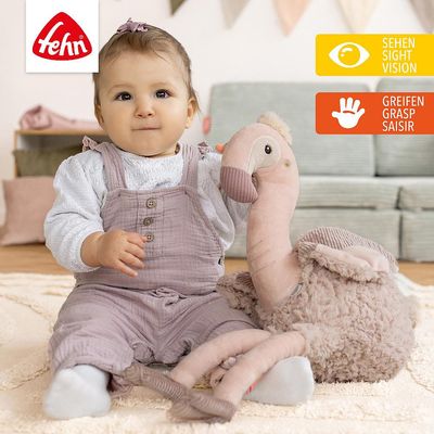 Fehn Knuffel Flamingo XL Lazy Crazy Pink 0+ 56 cm