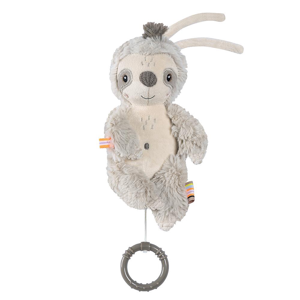 Fehn Muziekknuffel Luiaard Mini Lazy Crazy Pink 0+ 24 cm