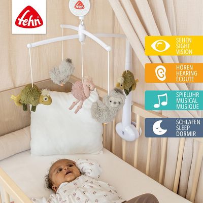 Fehn Muziekmobiel Lazy Crazy Pink 0-5M 40 cm