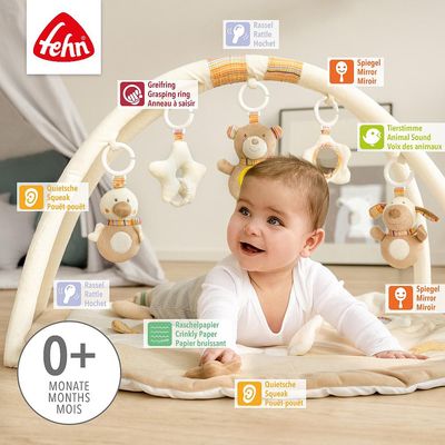 Fehn 3D babygym speelkleed regenboog 80x105 cm 0 jaar