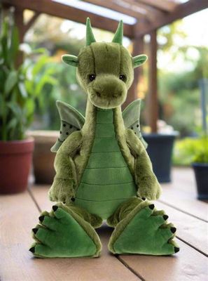 Charlie Bears knuffel Deck Dragon – groen (37 cm)