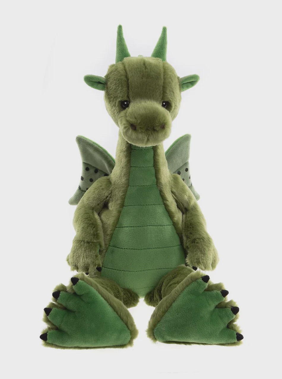 Charlie Bears knuffel Deck Dragon - groen (37 cm)