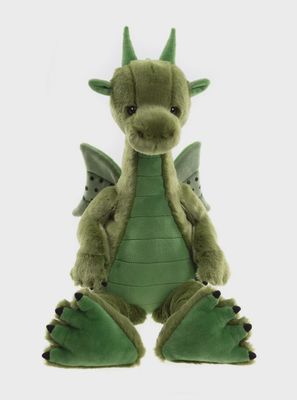 Charlie Bears knuffel Deck Dragon – groen (37 cm)
