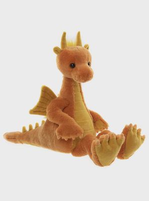 Charlie Bears knuffel Diamonds Dragon – oranje/geel (25 cm)
