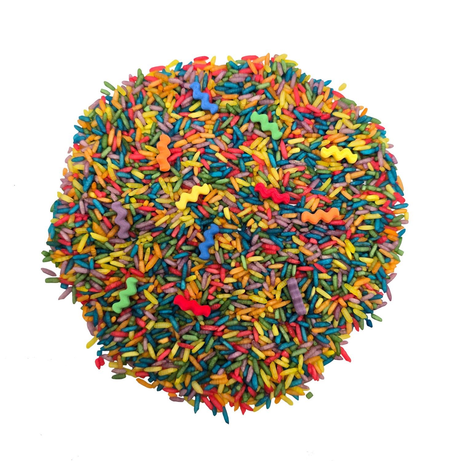 Grennn Speelrijst "Wave" regenboog 750 gram