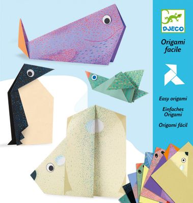 De verpakking van de Djeco Origami Dieren van het Noorden knutselen