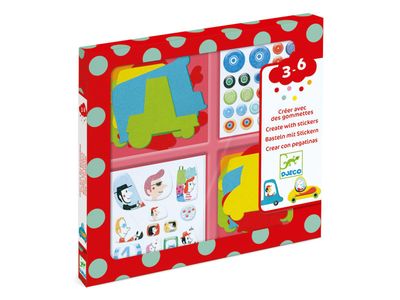 De verpakking van de Djeco Stickers Ik Hou van Auto’s knutselen.