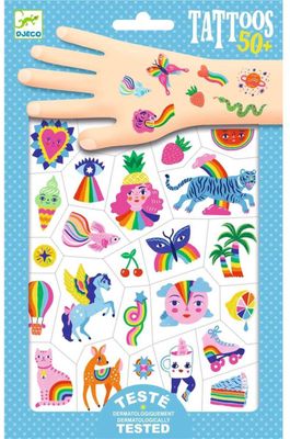 Djeco Tattoo Rainbow tijdelijke tatoeages knutselen in de verpakking.
