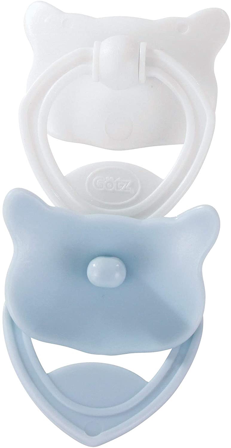 Götz babypop speen set blauw wit voor poppen 33-48 cm 3+