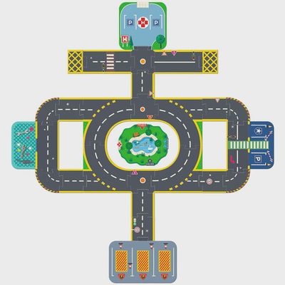 Djeco Crazy Motors Puzzl'Up Giant Stad vloerpuzzel 34 stuks