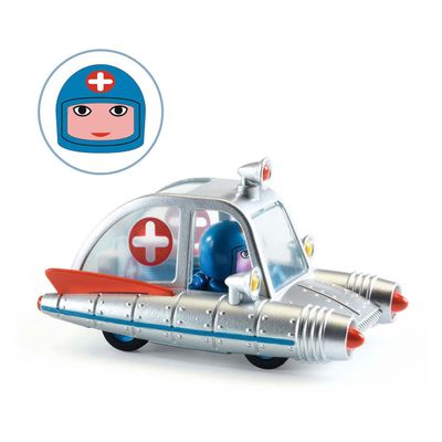 Djeco Crazy Motors Space Ambulance met foto van personage