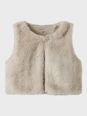 Name it baby - vest fake fur Pumice Stone