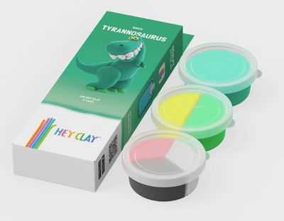 Hey Clay Tyrannosaurus boetseerklei 3 stuks 3+