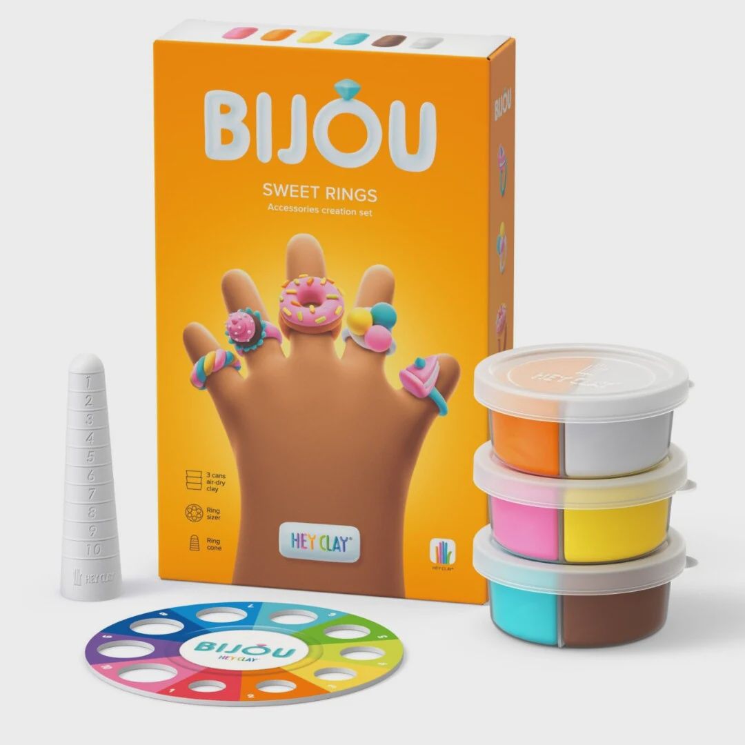 Hey Clay Bijou Sweet Rings boetseerklei 3 stuks 3+