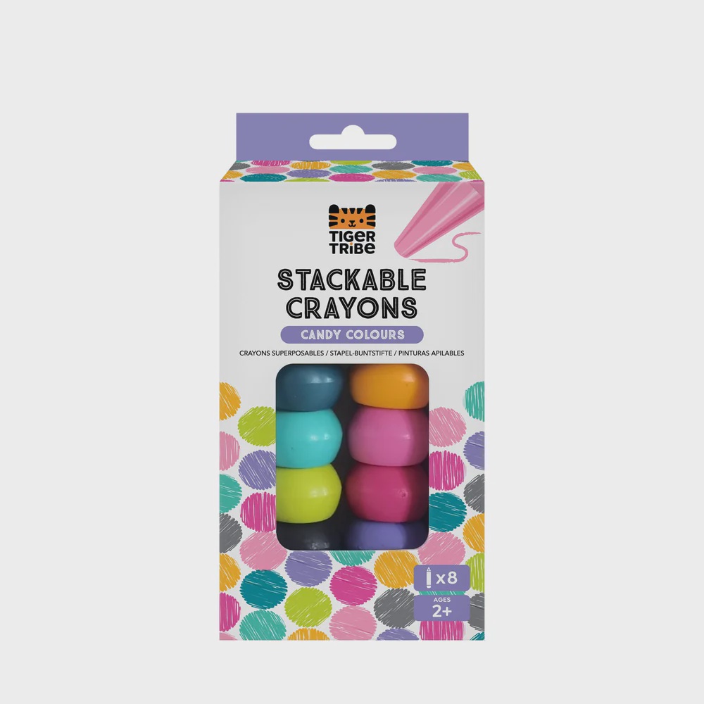 Tiger Tribe stapelbare krijtjes Candy Colours 8 stuks 2+