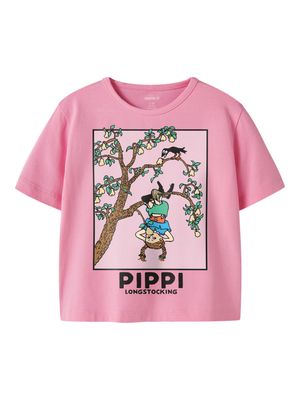 Name it Mini MURI PIPPI SS NREG TOP BOX SKY Red