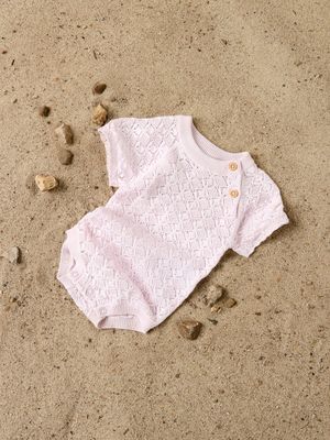 Name it Baby JENNY SS KNIT ROMPER Purple