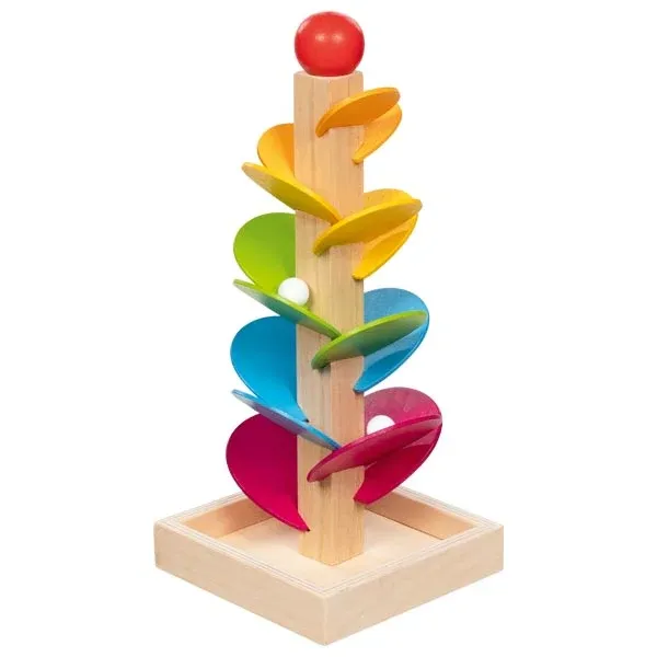 Goki houten knikkerbaan met geluid 2 knikkers 3+