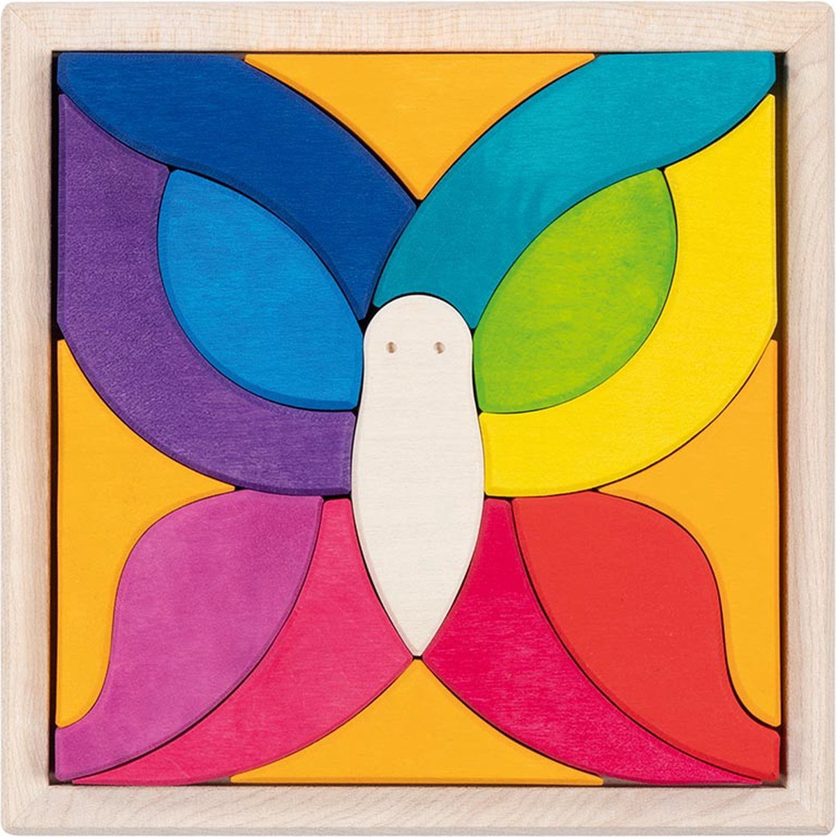 Goki houten blokken puzzel vlinder 15 blokken 2+