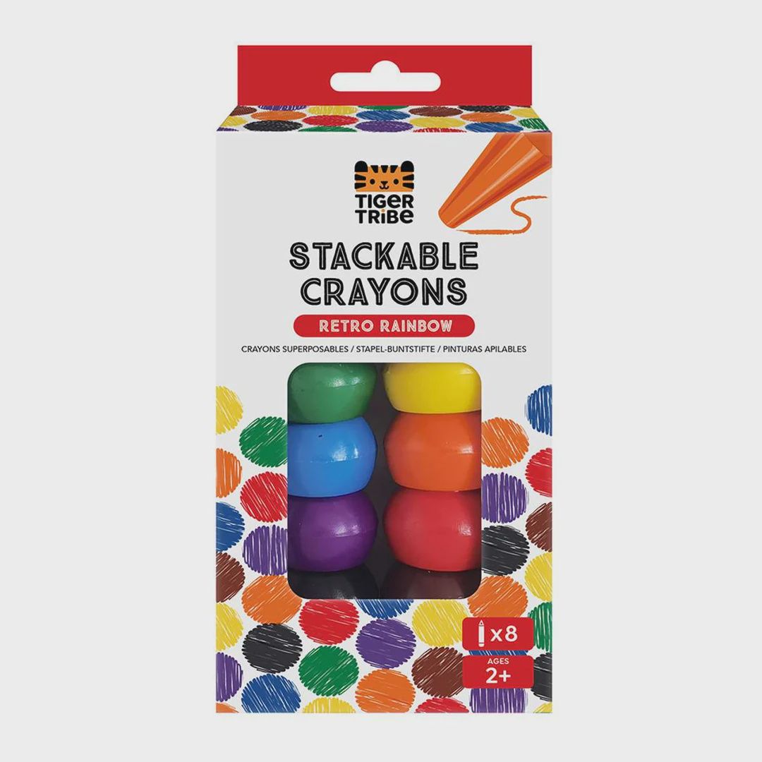 Tiger Tribe stapelbare krijtjes Rainbow Colours 8 stuks 2+