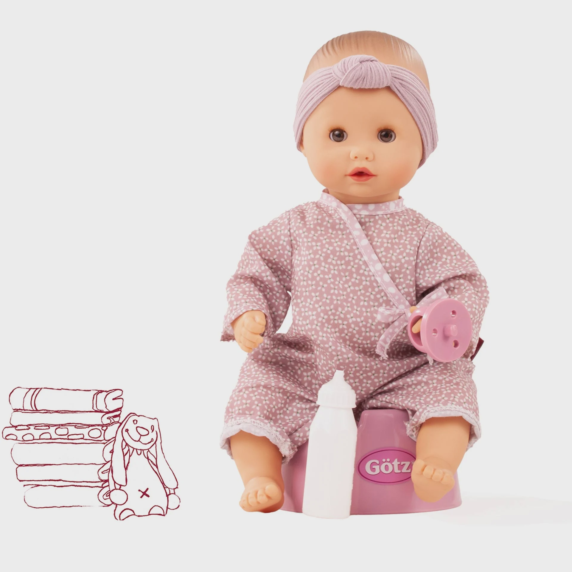 Götz babypop Sleepy Aquini 33 cm meisje met accessoires 18m+