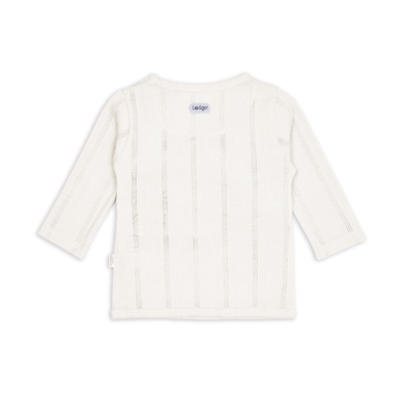 Lodger overslagshirt topper pointelle cream biologisch katoen 50-68