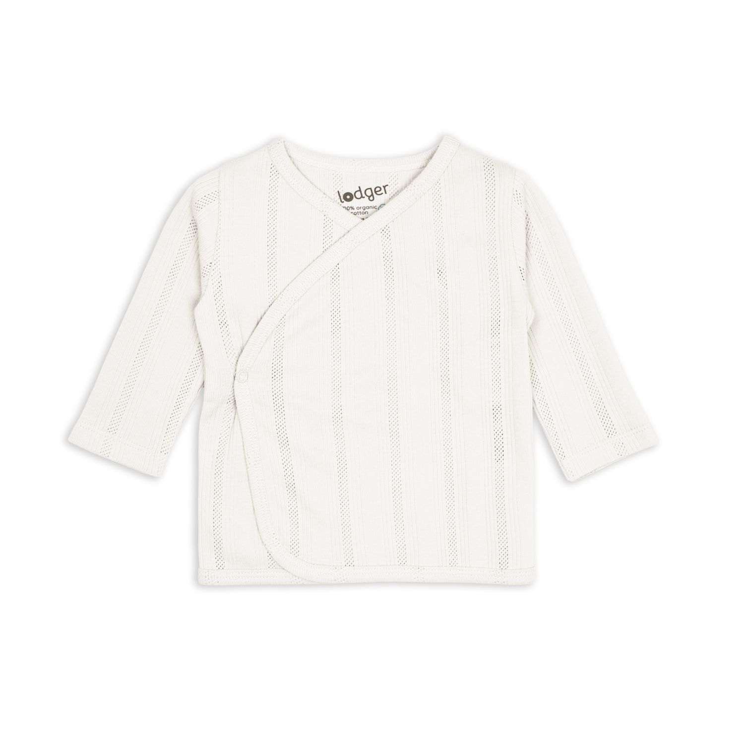 Lodger overslagshirt topper pointelle cream biologisch katoen 50-68