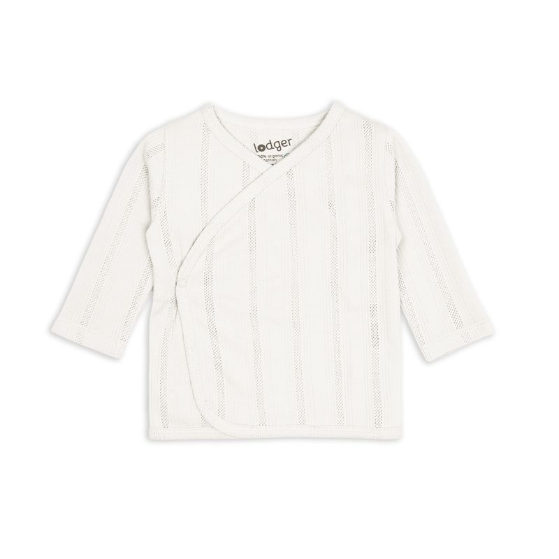 Lodger overslagshirt topper pointelle cream biologisch katoen 50-68