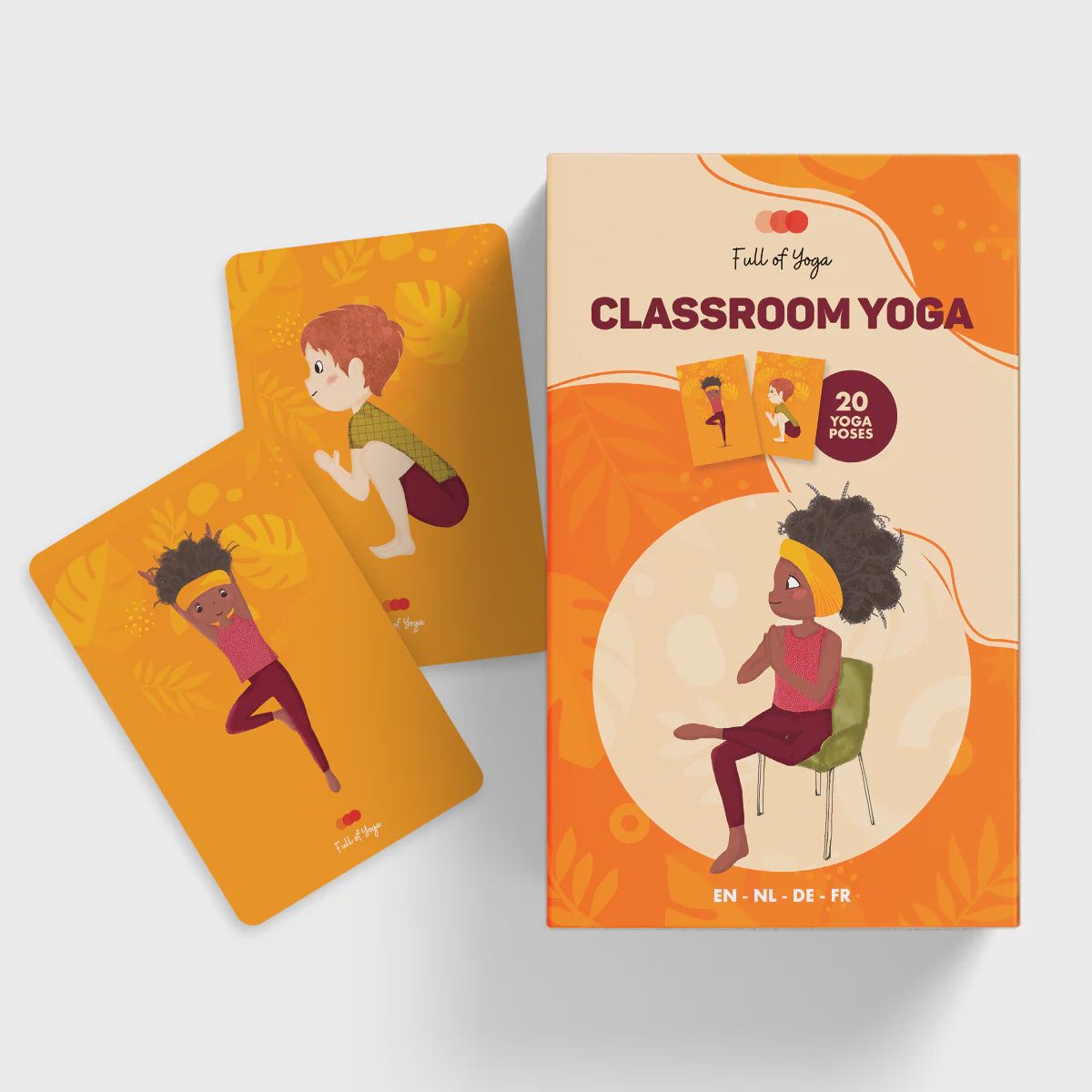 Full of Yoga stoelyoga kaartenset kinderen 20 kaarten 5 minuten
