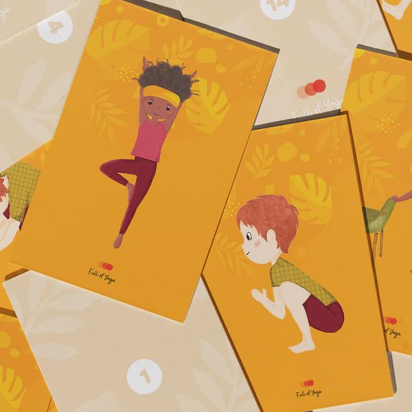 Full of Yoga stoelyoga kaartenset kinderen 20 kaarten 5 minuten