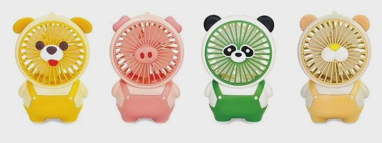 Moses USB ventilator dieren assorti oplaadbaar 3+