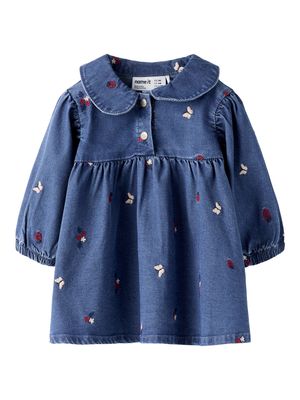 Name it Baby ALVA LS DNM EMB DRESS 5321-YB Blue