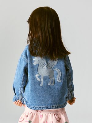 Name it Mini LUNA GLITTER DNM JACKET 4577-IM L Blue