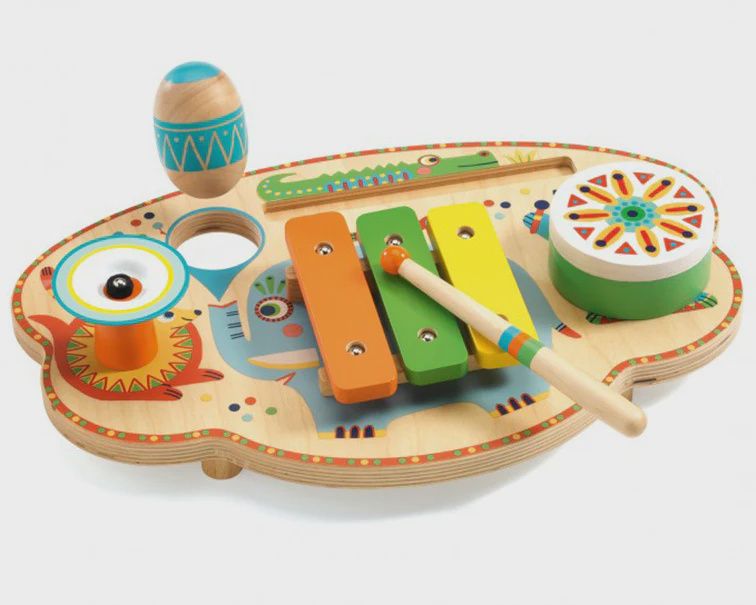 Djeco Musical Carnival Houten Muziekset 4-in-1