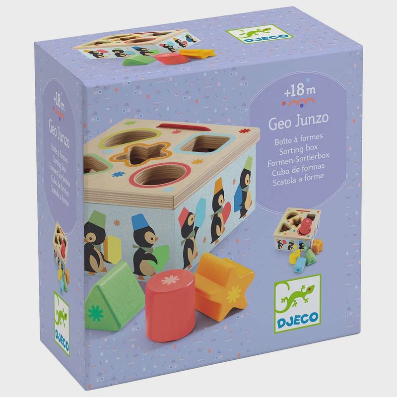 Djeco Pinguïns Vormenstoof Houten Vormenspel 18 Maanden+