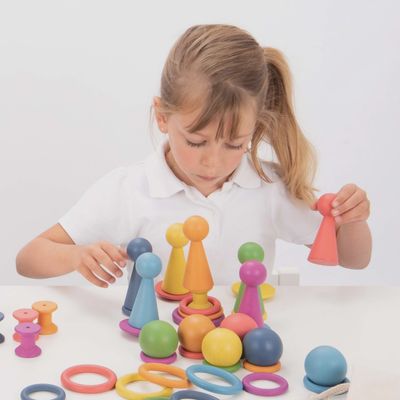 TickiT Regenboog Houten Figuren 7 st.