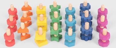 TickiT Houten Moeren &amp; Bouten 21 stuks