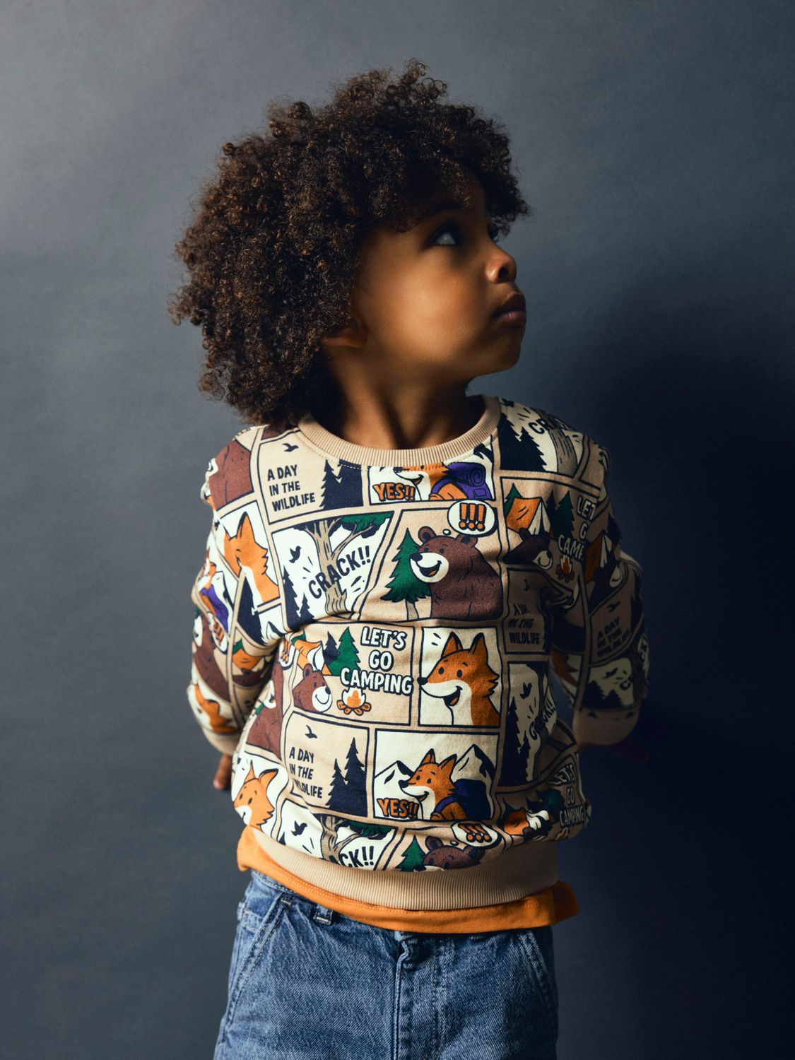 Name it Mini OSWALDY LS NREG SWEAT BRU BOX Sesame