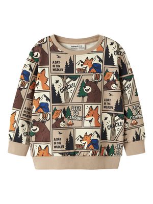 Name it Mini OSWALDY LS NREG SWEAT BRU BOX Sesame