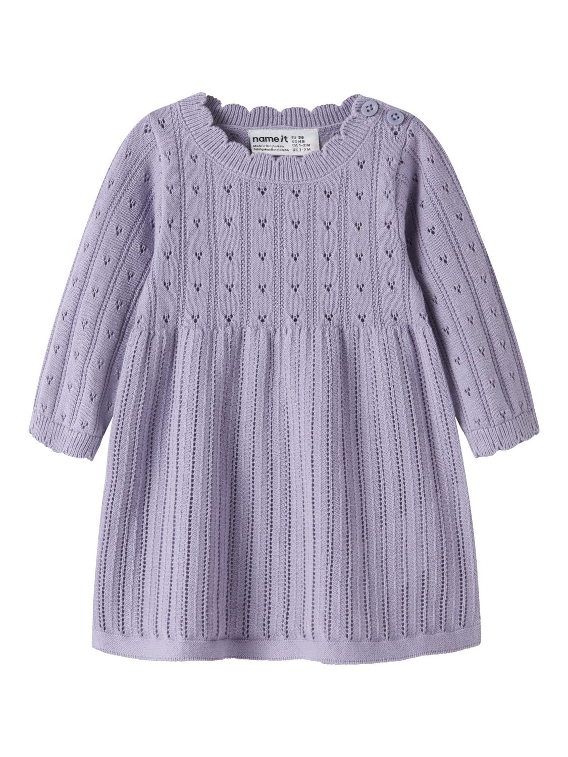 Name it Baby OXENIA LS KNIT DRESS Heirloom Lilac