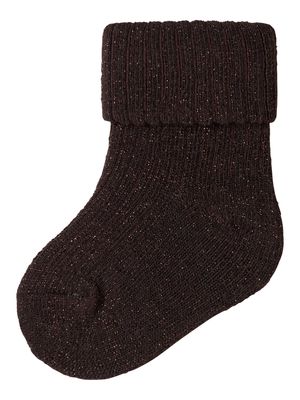 Name it Baby NOBBA GLITTER SOCK Chocolate Plum