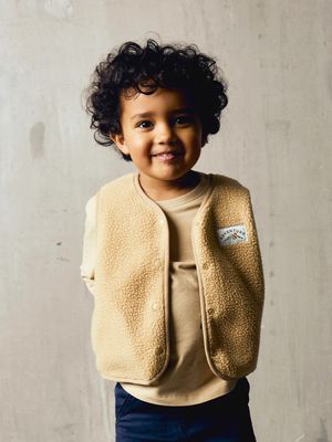 Name it Mini OWE SL NREG TEDDY VEST Sesame