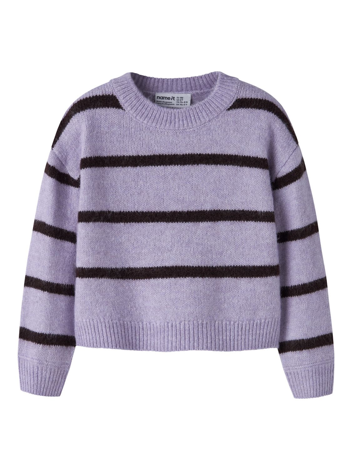 Name it Mini OLENSKA LS KNIT Heirloom Lilac CHOCOLATE PLUM