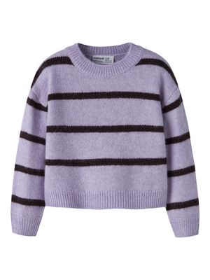 Name it Mini OLENSKA LS KNIT Heirloom Lilac CHOCOLATE PLUM
