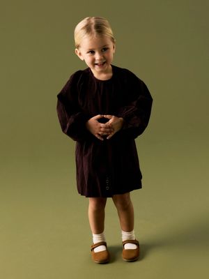 Name it Mini NINAR LS DRESS Chocolate Plum