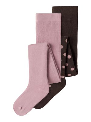 Name it Mini NINA 2P PANTYHOSE Chocolate Plum Lilas