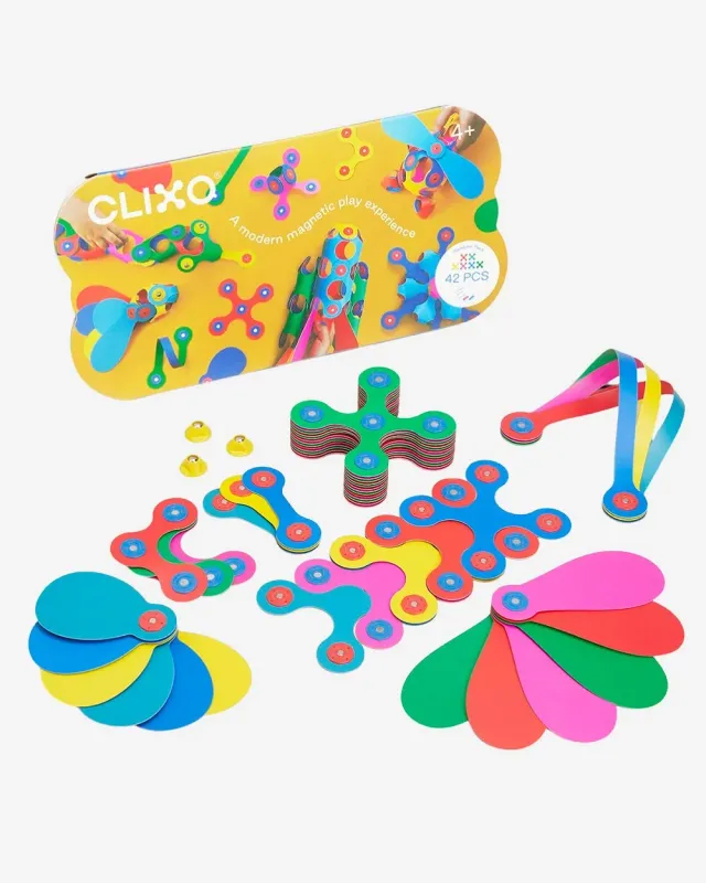 Clixo Rainbow Pack magnetische bouwset 42 st.