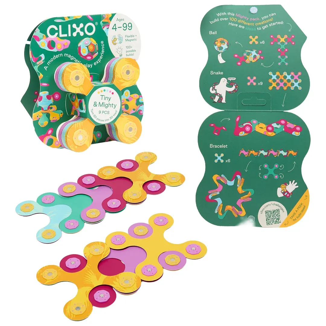 Clixo Tiny &amp; Mighty Jungle magnetische bouwset 9 st.