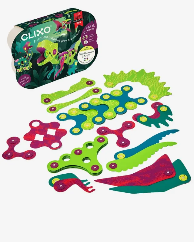 Clixo Dino Discovery magnetische bouwset 22 st.
